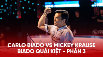 Carlo Biado vs Mickey Krause tại Reyes Cup: Biado quái kiệt - Phần 3