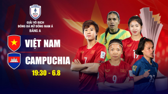 Việt Nam - Campuchia - Giải VĐ bóng đá nữ Đông Nam Á 2025